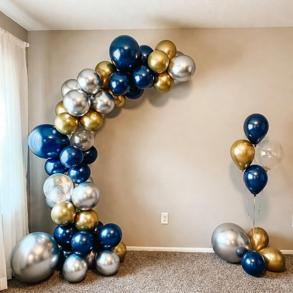 Simple Fathers Day Balloon Arch Decoration - Image 2