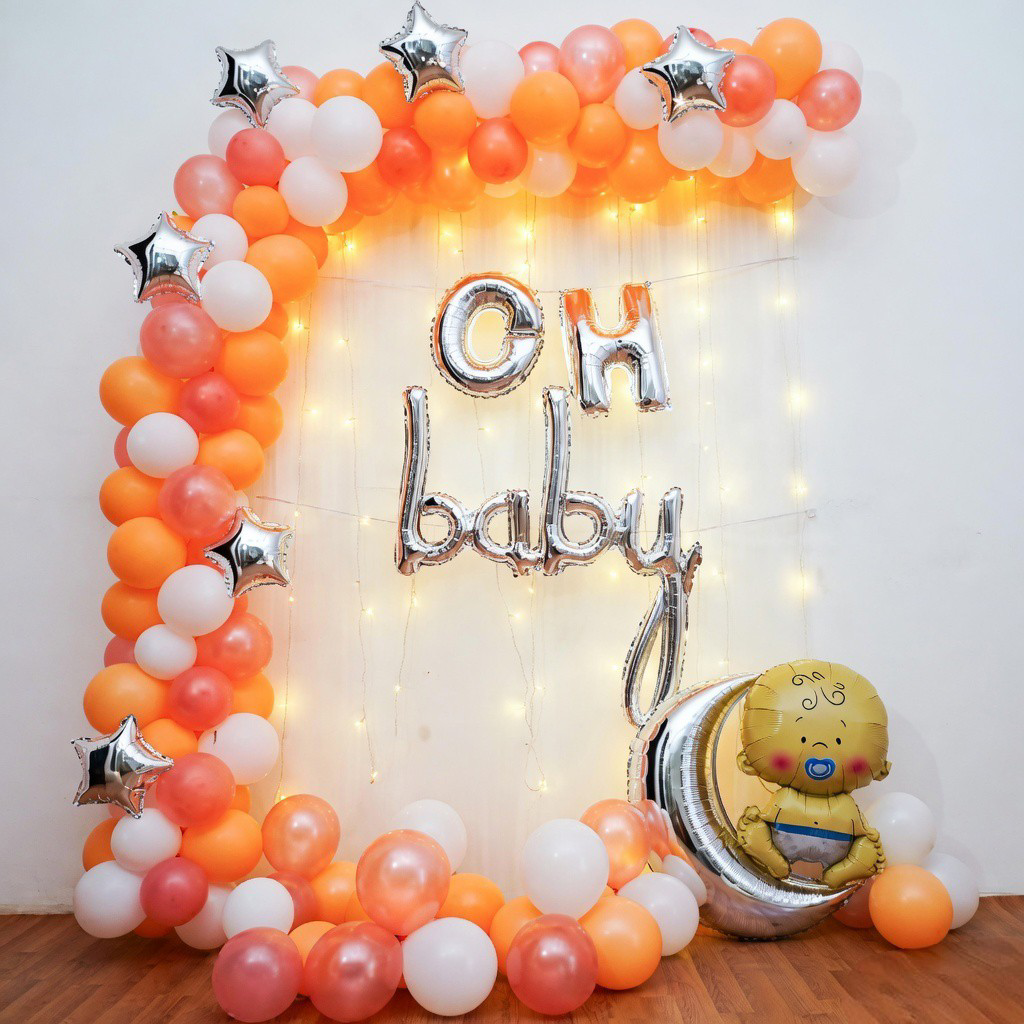 Peach And Rosegold Baby Decor